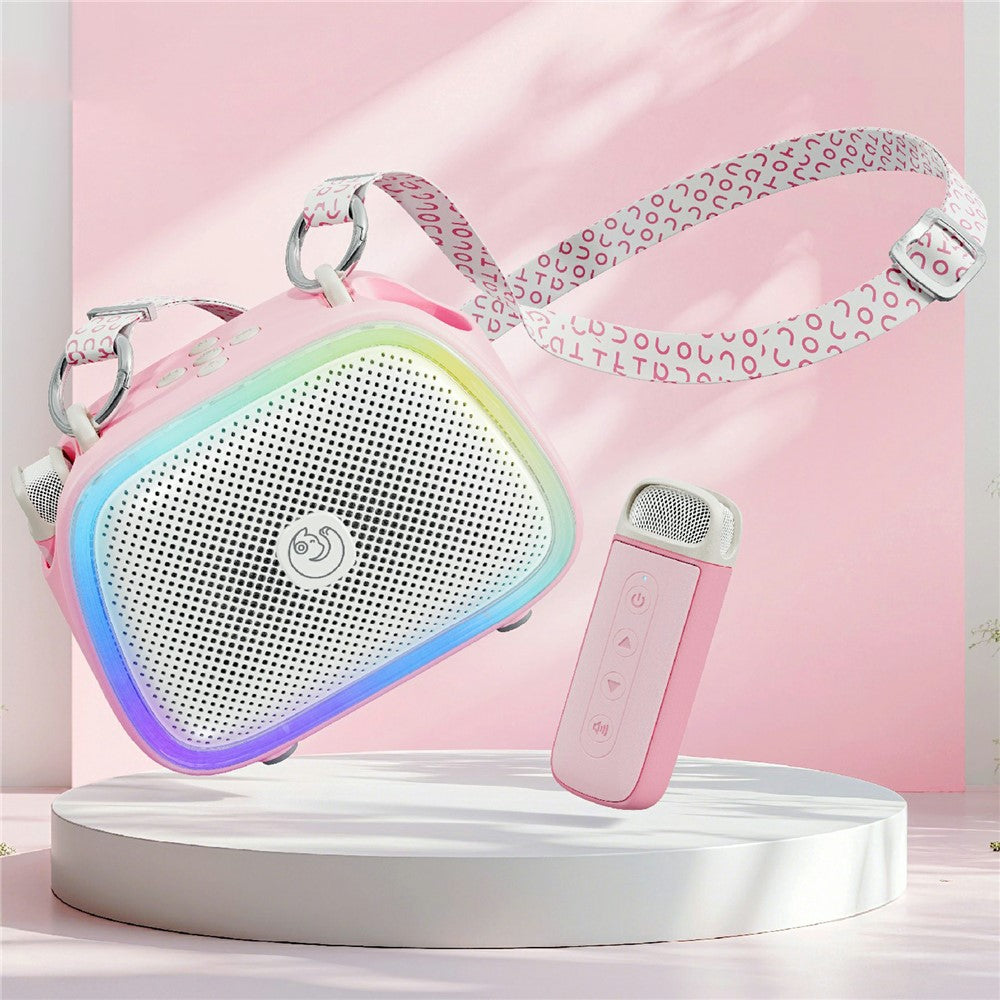 C22 Trådløs Karaoke Højttaler med 2 Magnetiske Mikrofoner Bluetooth-kompatibel 5.1 Bærbart KTV-system med RGB-lys