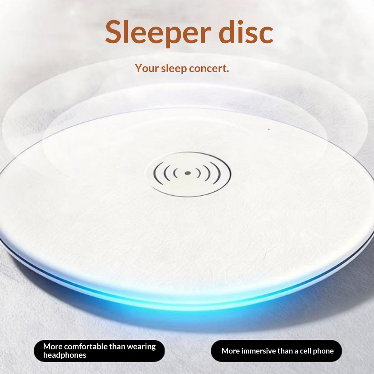 Under Pillow Speaker Ultra Thin HiFi Sound Bone Conduction Bluetooth-compatible Speaker for Sleep Aid