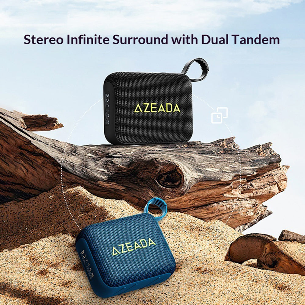 AZEADA AZ-S01 5W TWS Bluetooth-compatible Speaker Waterproof Outdoor Portable Fabric Subwoofer with Lanyard
