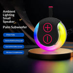 AZEADA S12 IPX5 Vandtæt 7W Bærbar Bluetooth-kompatibel Højttaler RGB-lys Udendørs Trådløs Subwoofer til Rejser