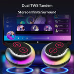 AZEADA S12 IPX5 Vandtæt 7W Bærbar Bluetooth-kompatibel Højttaler RGB-lys Udendørs Trådløs Subwoofer til Rejser