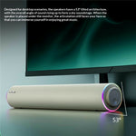 ERAZER W111 Desktop USB Kablet Bluetooth-kompatibel Højttaler 6W Dobbelt Kanal RGB Lys Bærbar Højttaler til PC Gaming (Investeret af Lenovo)