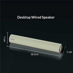 ERAZER W111 Desktop USB Kablet Bluetooth-kompatibel Højttaler 6W Dobbelt Kanal RGB Lys Bærbar Højttaler til PC Gaming (Investeret af Lenovo)