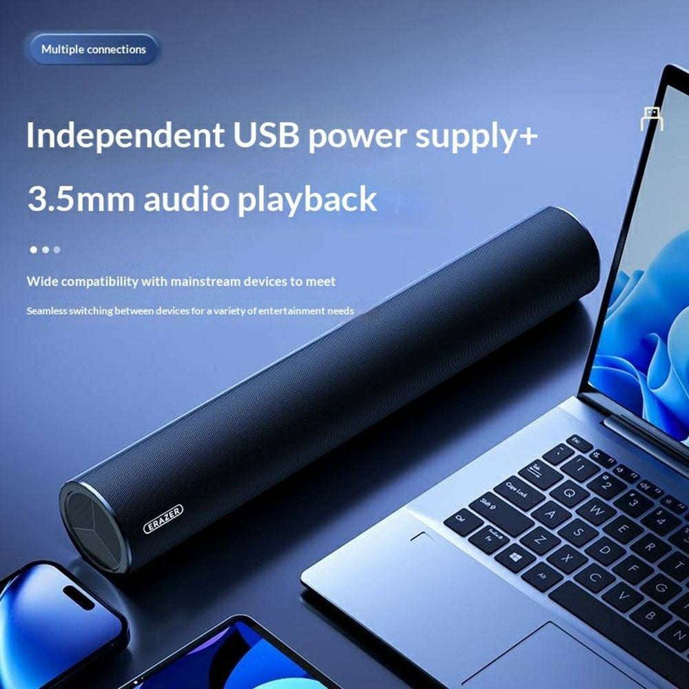 ERAZER W110 Desktop USB-kablet højttaler 3,5 mm lydindgang 6W bærbar højttaler til pc-gaming (investeret af Lenovo)