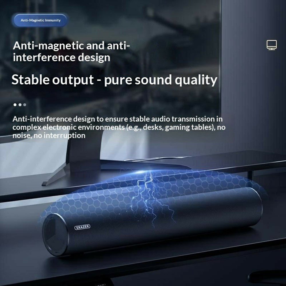 ERAZER W110 Desktop USB-kablet højttaler 3,5 mm lydindgang 6W bærbar højttaler til pc-gaming (investeret af Lenovo)