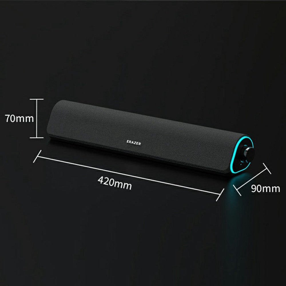 ERAZER W05 Stationära trådanslutna högtalare 6W RGB LED Bluetooth-kompatibel 5.3 Bärbar högtalare med dubbla element för PC-spel (Investerad av Lenovo)