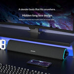 ERAZER W05 Stationära trådanslutna högtalare 6W RGB LED Bluetooth-kompatibel 5.3 Bärbar högtalare med dubbla element för PC-spel (Investerad av Lenovo)