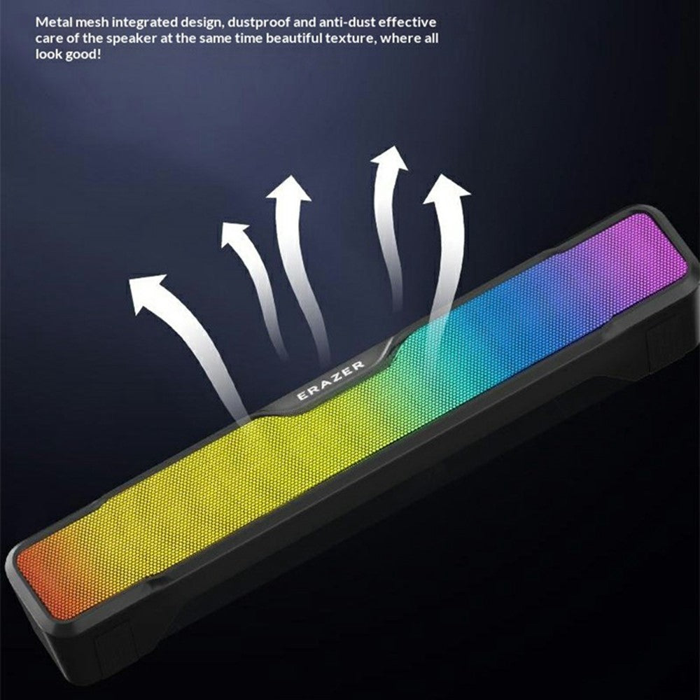ERAZER W113 Desktop RGB Højttaler Bluetooth-kompatibel 5.4 6W Stereolyd USB Kablet Højttaler (Investeret af Lenovo)