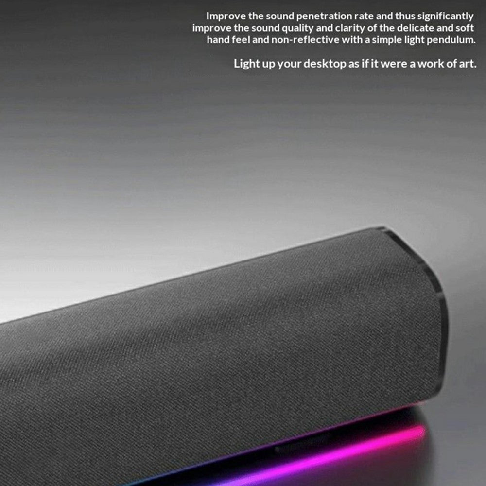 ERAZER W118 Desktop RGB Speaker Bluetooth-compatible 5.4 10W Stereo Sound USB Wired Speaker (Invested By Lenovo)