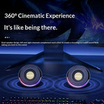 ERAZER A500 1 Pair Desktop 2.0 PC Speakers RGB Bluetooth-compatible USB Wired Computer 10W Audio Speakers (Invested By Lenovo)