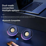 ERAZER A500 1 Pair Desktop 2.0 PC Speakers RGB Bluetooth-compatible USB Wired Computer 10W Audio Speakers (Invested By Lenovo)