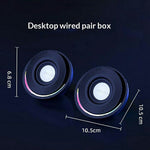 ERAZER A500 1 Pair Desktop 2.0 PC Speakers RGB Bluetooth-compatible USB Wired Computer 10W Audio Speakers (Invested By Lenovo)
