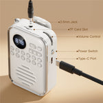 Bärbar Bluetooth-kompatibel 5.3-högtalare med FM-radio, klämfäste, TF-kort, trådlös miniradio för barn och seniorer