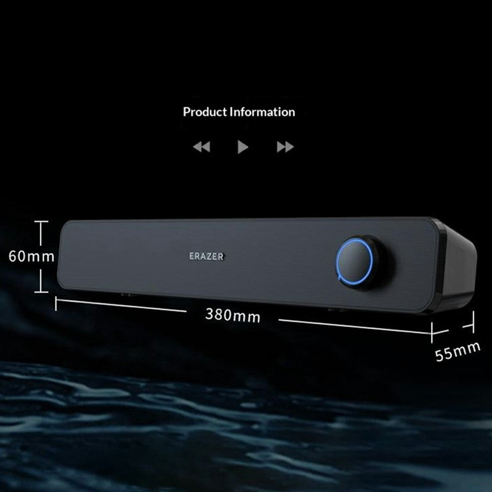 ERAZER A120 Desktop Wired Bluetooth-compatible Speaker 6W Dual Channel USB Plug Play Speaker for PC Gaming (Invested By Lenovo)