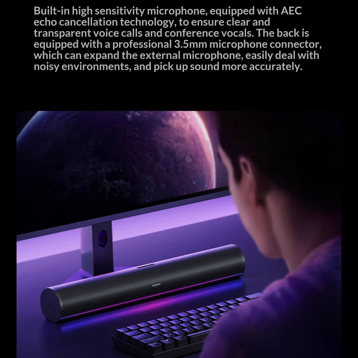XIAOMI REDMI Computer Speaker 2 Pro 20W Desktop Bluetooth-compatible 5.3 Soundbar with RGB Light, CN Plug (Chinese Version)