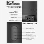 LDNIO BTS12 Wireless Bluetooth-compatible Speaker TWS Stereo Pairing SD Card AUX Wired Speaker for Desktop Outdoor