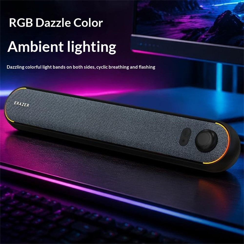ERAZER W119 Stationär Soundbar RGB-belysning Bluetooth-kompatibel 5.3 USB-driven högtalare för spel (Investerad av Lenovo)