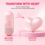 H5 Transformable Heart Shape Bluetooth-compatible Speaker Dual Channel Outdoor Mini Bass Subwoofer