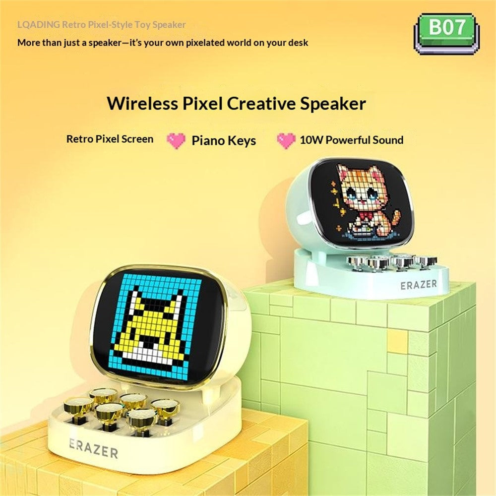ERAZER B07 256-LED Pixel Screen 10W Wireless Bluetooth-compatible Speaker with Piano Mode (Invested By Lenovo)