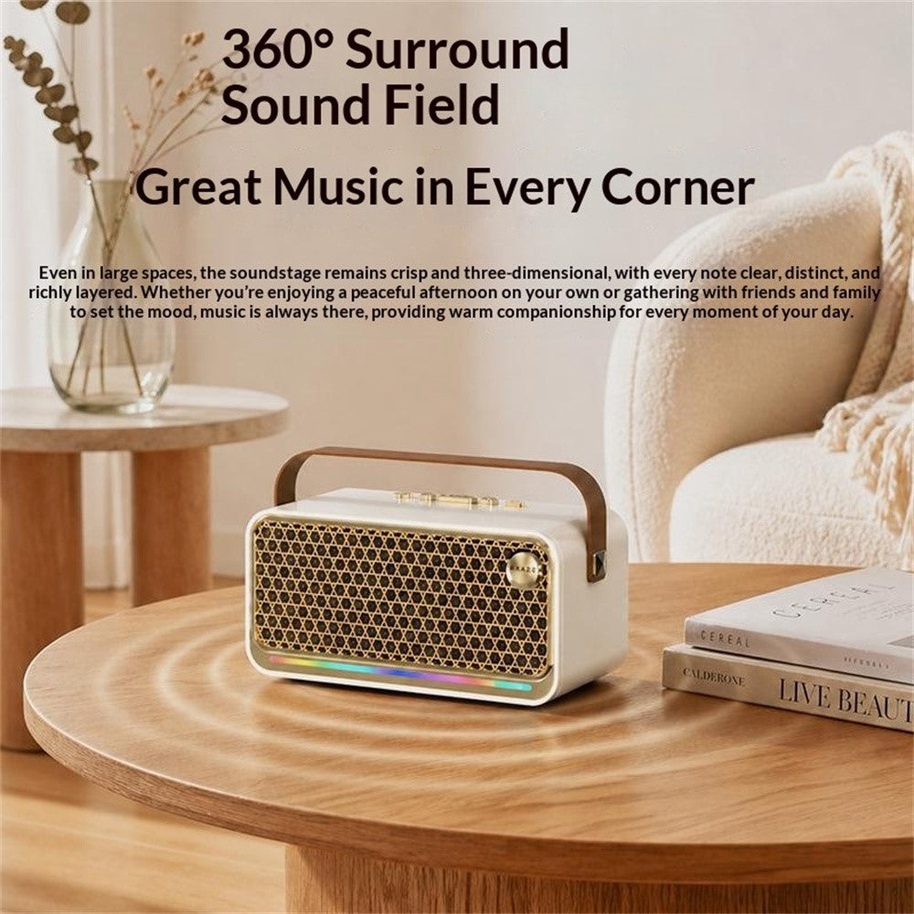 ERAZER B08 Bluetooth-compatible Speaker 10Wx2 RGB Lighting TWS Portable Subwoofer for Outdoor (Invested By Lenovo)