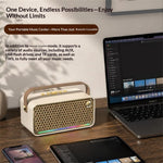 ERAZER B08 Bluetooth-compatible Speaker 10Wx2 RGB Lighting TWS Portable Subwoofer for Outdoor (Invested By Lenovo)