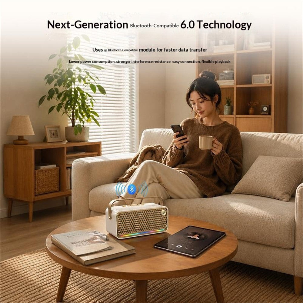 ERAZER B08 Bluetooth-compatible Speaker 10Wx2 RGB Lighting TWS Portable Subwoofer for Outdoor (Invested By Lenovo)