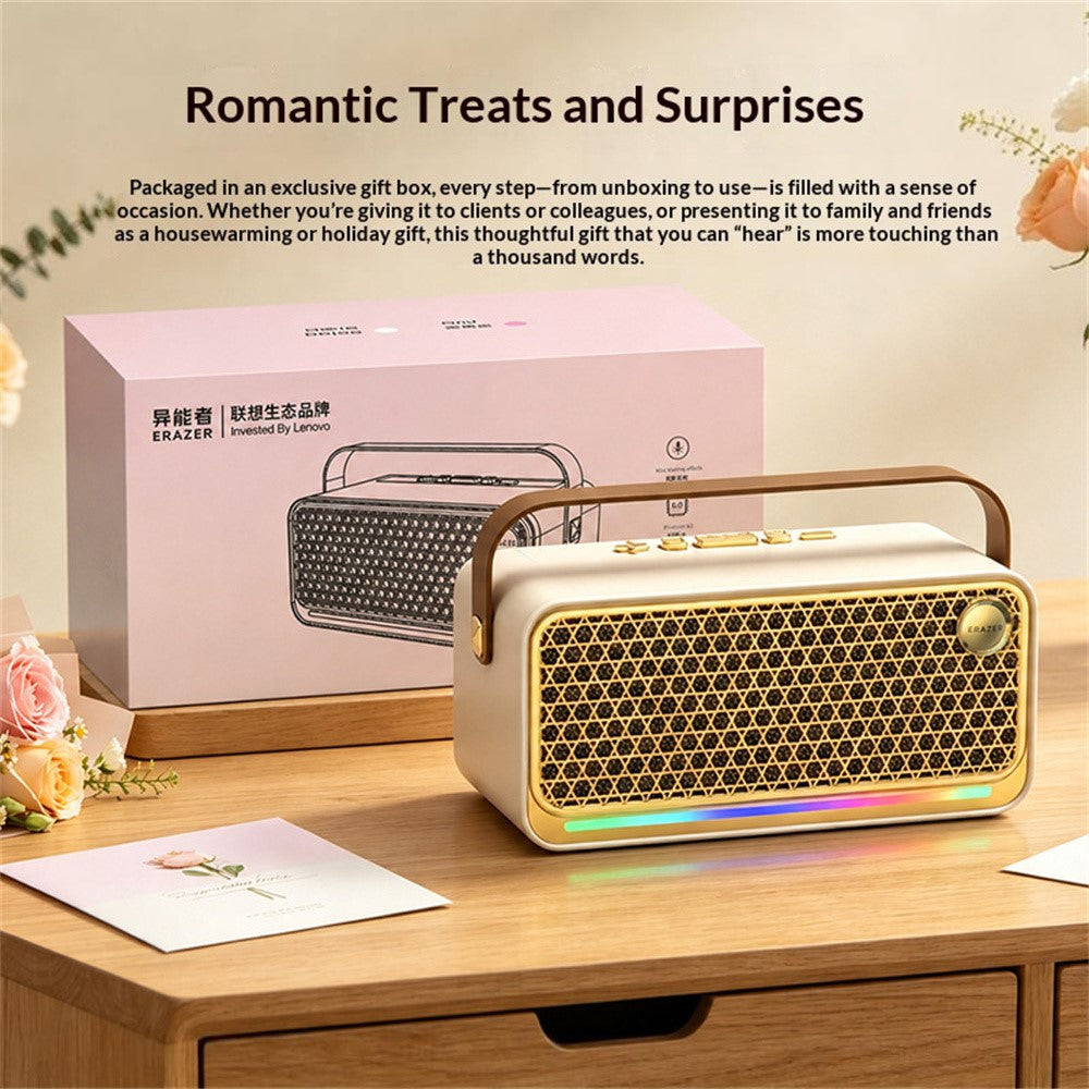 ERAZER B08 Bluetooth-compatible Speaker 10Wx2 RGB Lighting TWS Portable Subwoofer for Outdoor (Invested By Lenovo)
