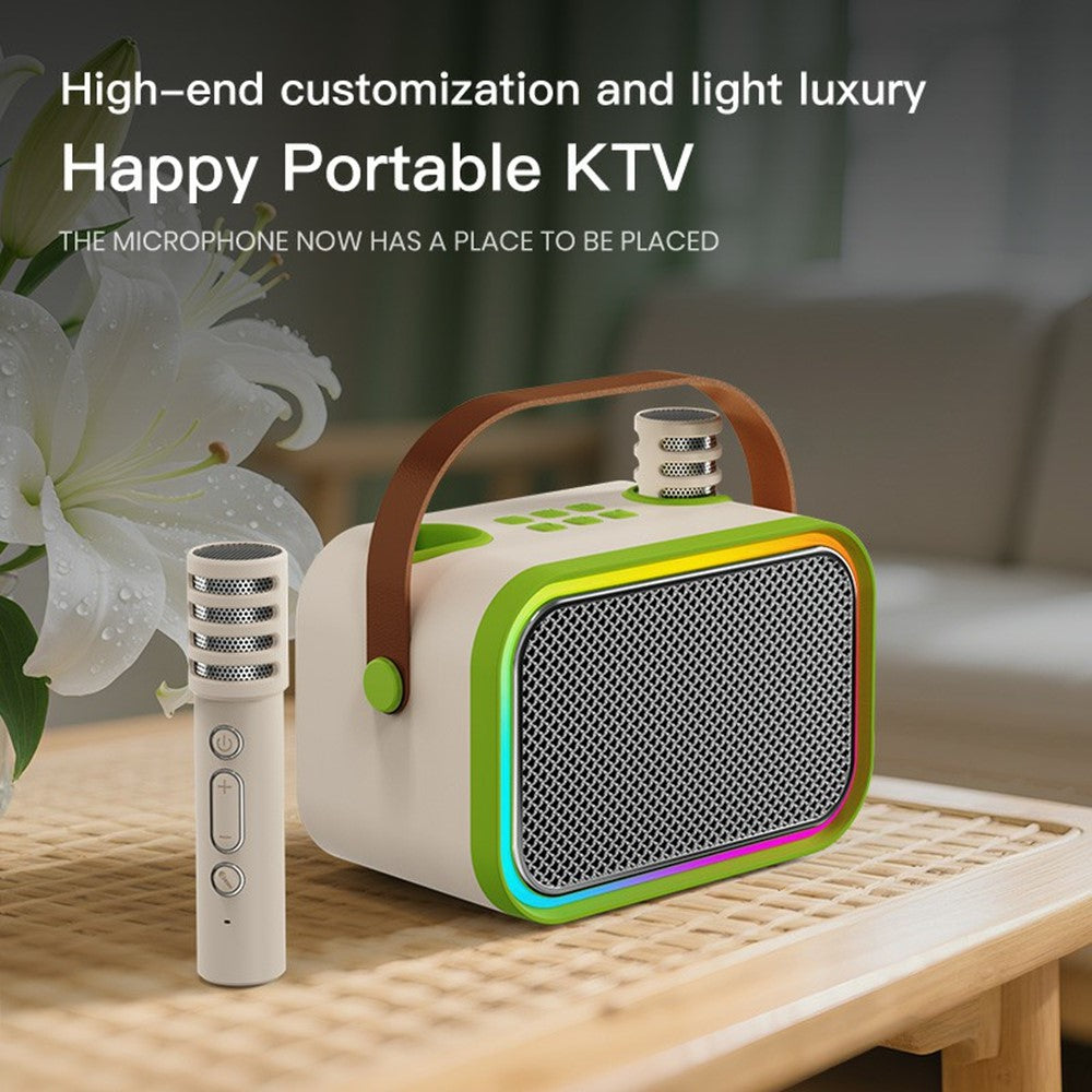 P11 Håndholdt karaokehøjttaler med dobbelte mikrofoner Bluetooth-kompatibel 5.4 RGB-belysning Subwoofer