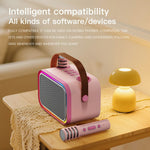 P11 Håndholdt karaokehøjttaler med dobbelte mikrofoner Bluetooth-kompatibel 5.4 RGB-belysning Subwoofer
