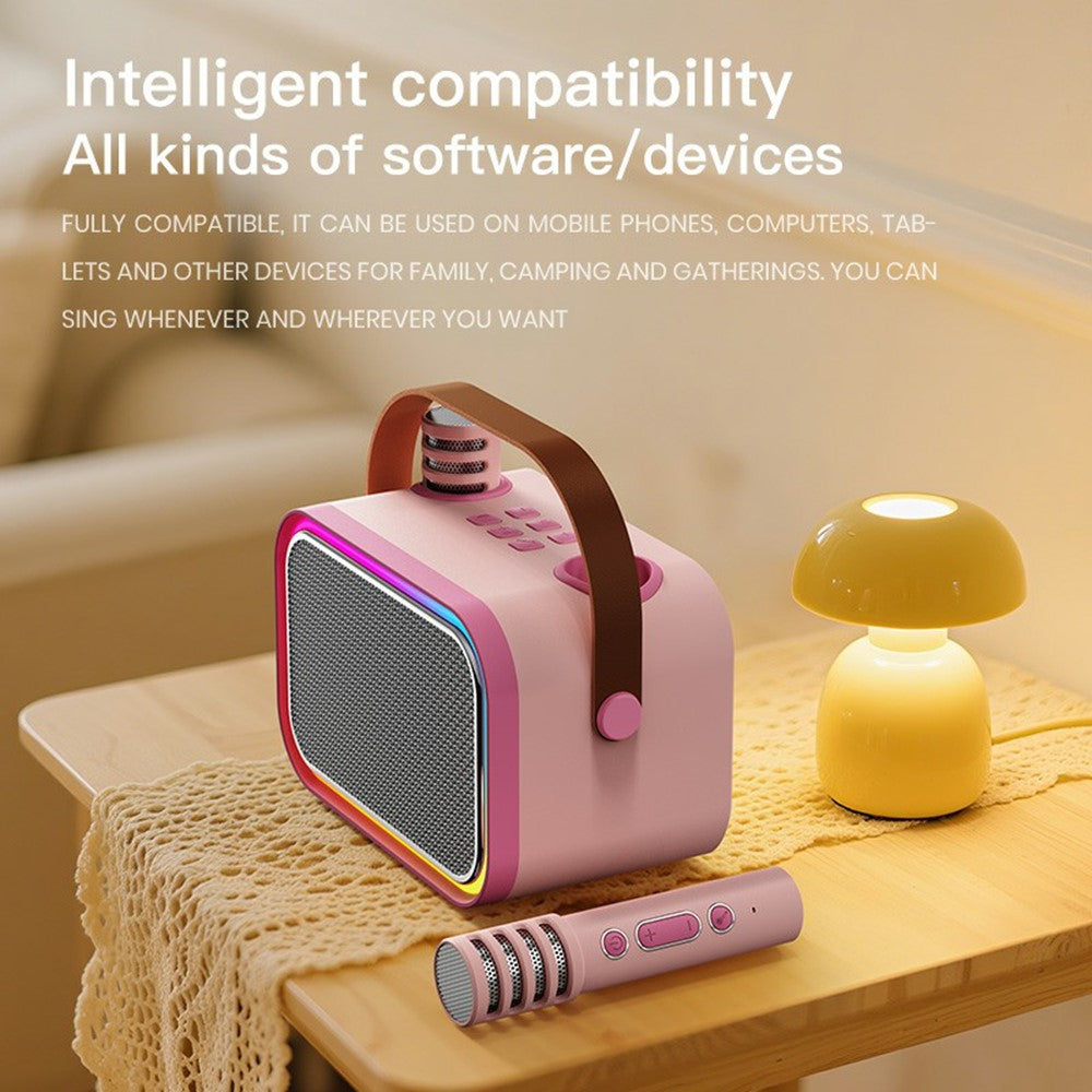 P11 Håndholdt karaokehøjttaler med dobbelte mikrofoner Bluetooth-kompatibel 5.4 RGB-belysning Subwoofer
