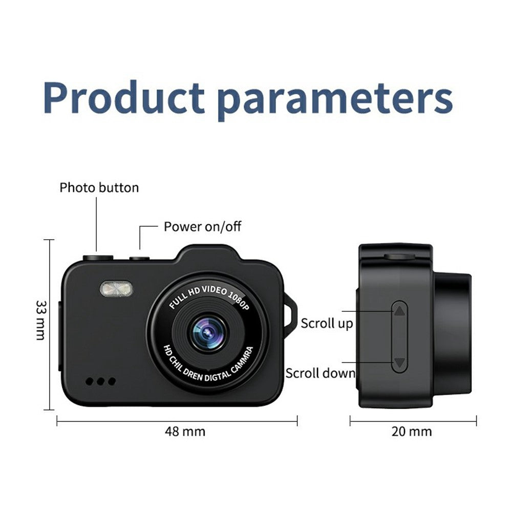 M8 Thumb Camera 0.96 Inch Screen LED Flash Night Vision Portable Mini HD Photo Video Recorder