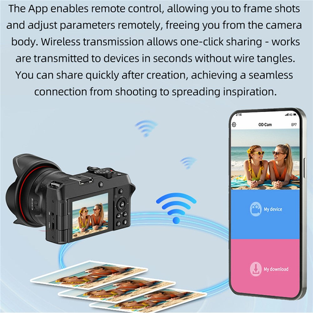 ORDRO G650 12X Optical Zoom Digital Camera 2.8 Inch Flip Screen 5K Video Recorder Built-in LED Fill Light