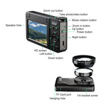 A65 3.0 inch 18X Digital Zoom Flip Screen Mirrorless Camera 20MP Student CCD Digital Camera without External Lens