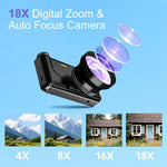 A65 3.0 inch 18X Digital Zoom Flip Screen Mirrorless Camera 20MP Student CCD Digital Camera without External Lens