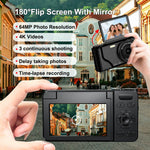 A65 3.0 inch 18X Digital Zoom Flip Screen Mirrorless Camera 20MP Student CCD Digital Camera without External Lens