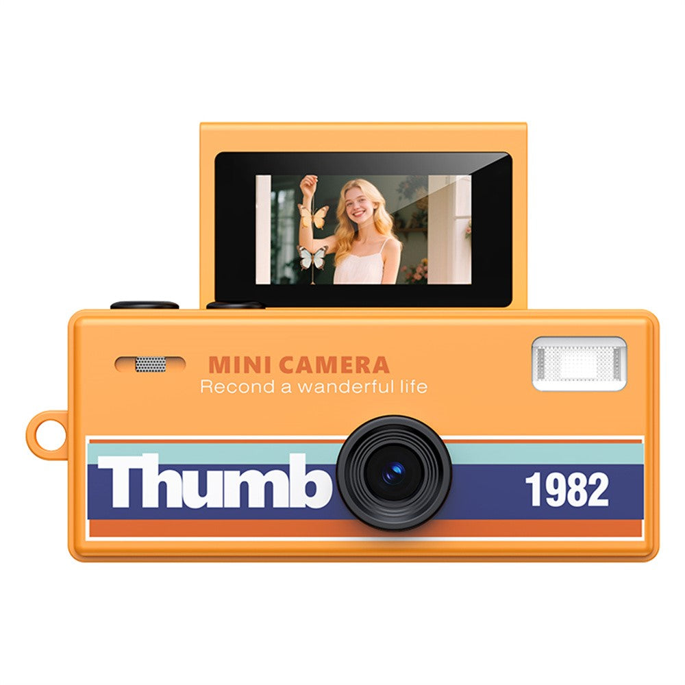 LK-030 Thumb Camera with Keychain 0.96 Inch Flip Screen Retro CCD Digital Camera 720P Mini Camcorder