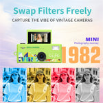 LK-030 Thumb Camera with Keychain 0.96 Inch Flip Screen Retro CCD Digital Camera 720P Mini Camcorder