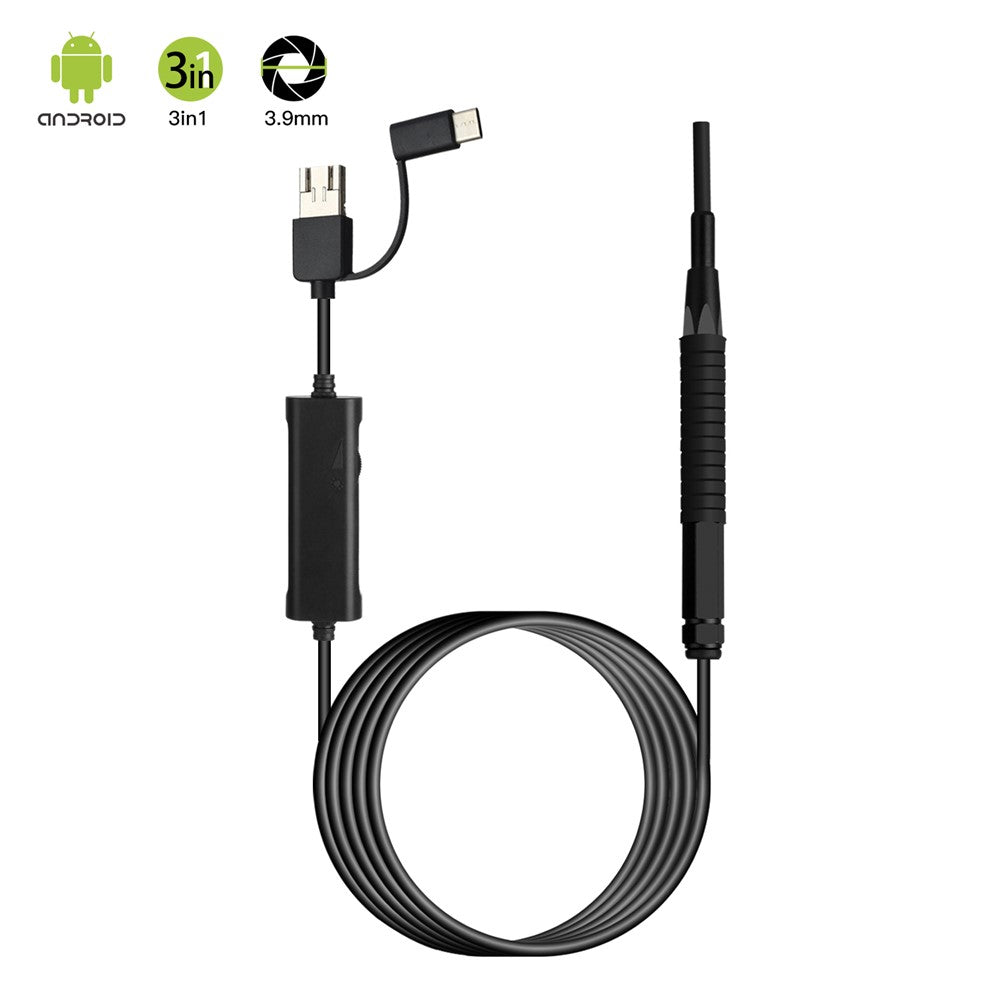 AN103 3-in-1 3.9mm Otoscope Camera Ear Scope Endoscope Ear Wax Removal Tool