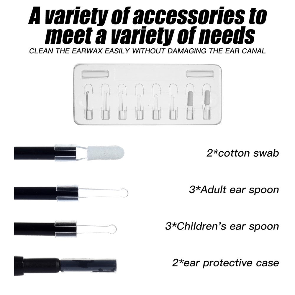 AN103 3-in-1 3.9mm Otoscope Camera Ear Scope Endoscope Ear Wax Removal Tool