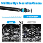 F220 5.5mm Industrial Endoscope WiFi Borescope Inspection Camera with 5M Semi-Rigid Cable