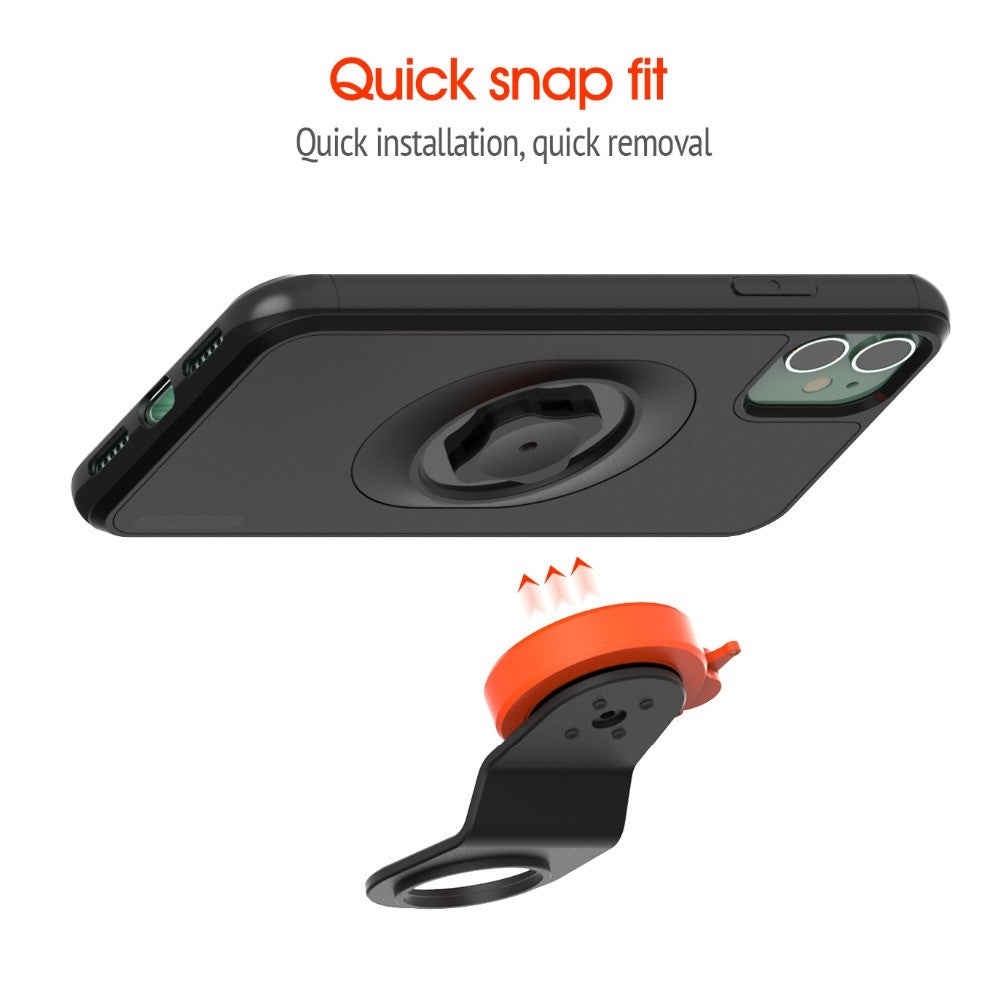 Mountain Bike Bicycle Handlebar Phone Bracket with Shockproof Protective Shell for iPhone 11 6.1 inch