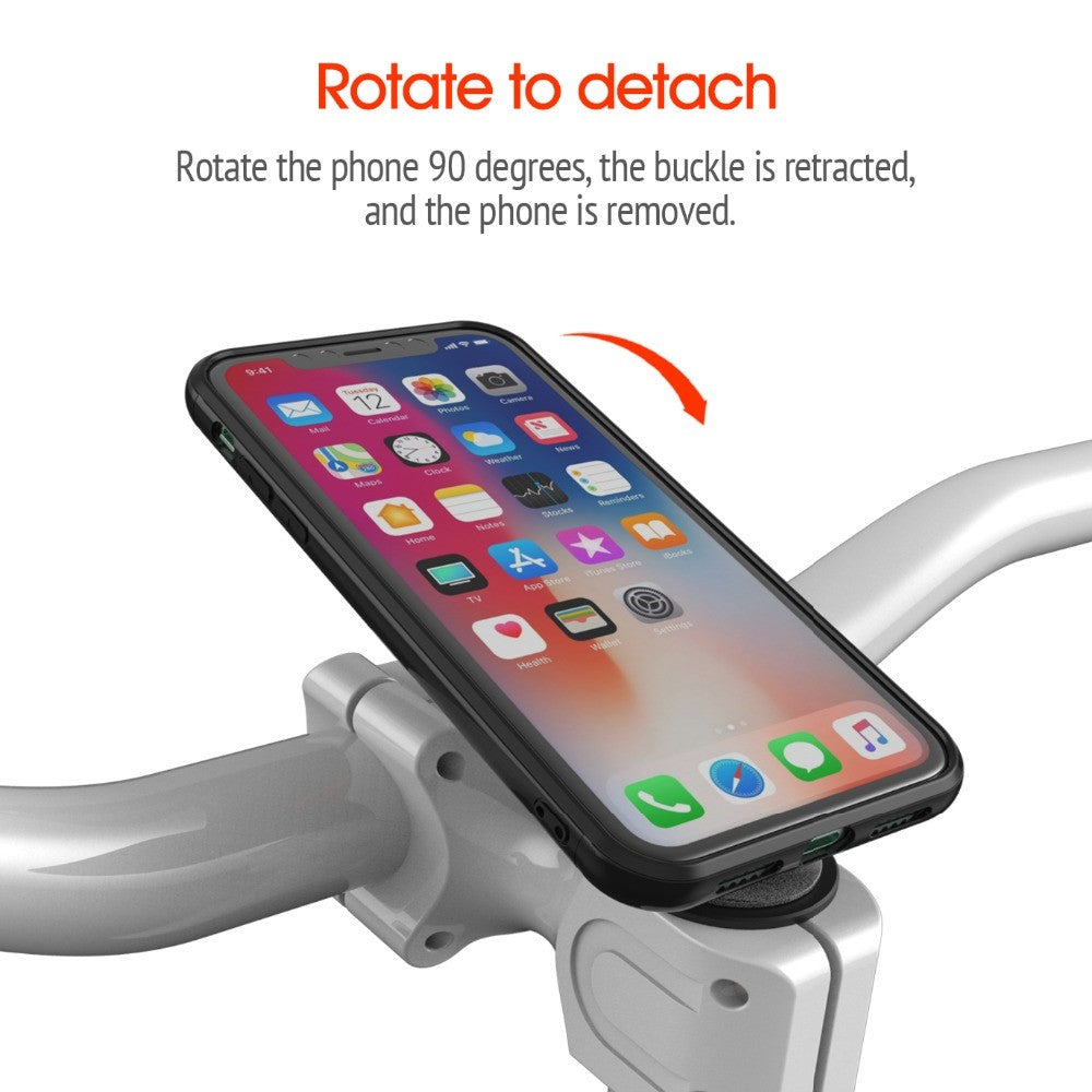 Mountain Bike Bicycle Handlebar Phone Bracket with Shockproof Protective Shell for iPhone 11 6.1 inch