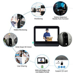 SY-37 Tvåvägsljud 4,3-tums färgskärm Mini WiFi-titthålsvideodörrklocka (inbyggt batteri)