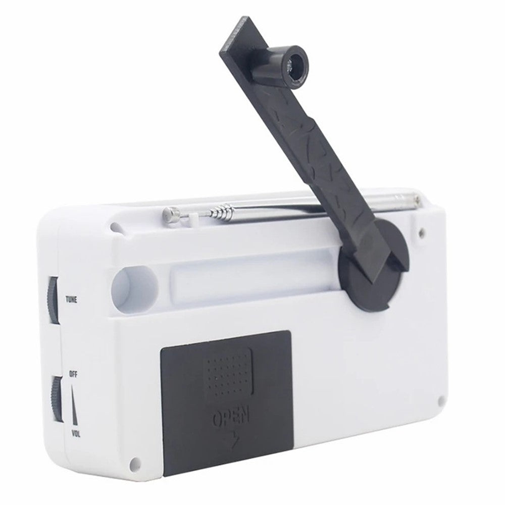 RD626 Udendørs Soldrevet Håndsving AM/FM-radio LED-lommelygte 1200mAh Powerbank