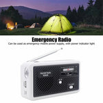 RD626 Udendørs Soldrevet Håndsving AM/FM-radio LED-lommelygte 1200mAh Powerbank