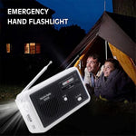 RD626 Udendørs Soldrevet Håndsving AM/FM-radio LED-lommelygte 1200mAh Powerbank