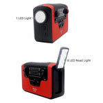 RD388 Solar Power Hand Crank AM / FM / SW Radio Bluetooth-compatible Player LED Flashlight 2200mAh Power Bank