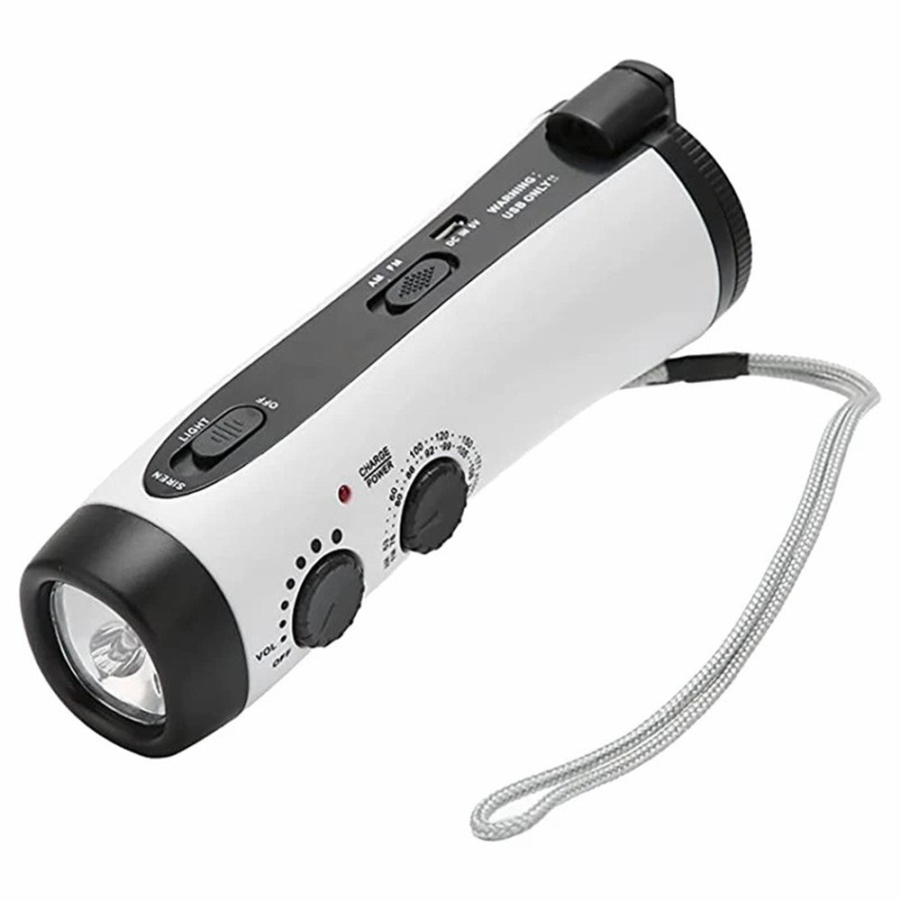 RD300 Portable Hand Crank AM  /  FM Radio LED Flashlight Phone Power Bank