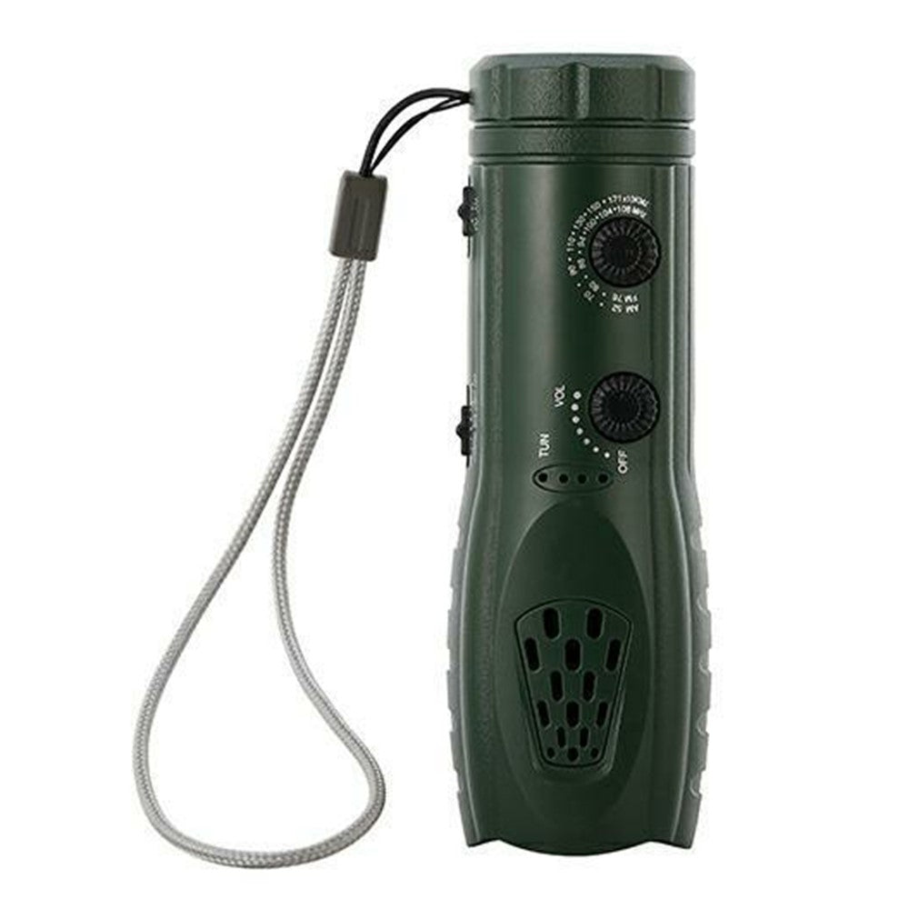 RD361 Outdoor Camping Climbing Hand Crank AM  /  FM Radio LED Flashlight Power Bank