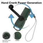RD361 Outdoor Camping Climbing Hand Crank AM  /  FM Radio LED Flashlight Power Bank